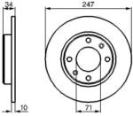 Bosch tömör féktárcsa Ø247, 5 mm 0 986 478 359