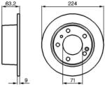 Bosch tömör féktárcsa Ø223, 6 mm 0 986 478 141