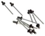 Romix - Fekete szegecs 3, 2x6, 5mm (10 db-os csomag)