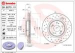 BREMBO féktárcsa perforált/belső hűtéses Ø296mm 09. B270.1X