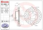 BREMBO féktárcsa perforált/belső hűtéses Ø340mm 09. A966.1X