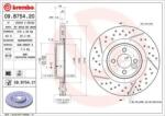 BREMBO Féktárcsa hornyolt/perforált Ø316mm 09. B754.21
