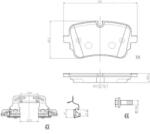 BREMBO fékbetét készlet, tárcsafék P85190