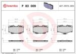BREMBO fékbetét készlet, tárcsafék P83 009