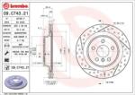 BREMBO Féktárcsa hornyolt/perforált Ø300mm 09. C743.21