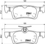 BREMBO fékbetét készlet, tárcsafék P61 121