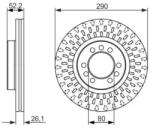 Bosch szellőző féktárcsa Ø290mm 0 986 479 626