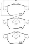 BREMBO fékbetét készlet, tárcsafék P86 015