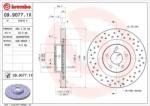BREMBO fékkorong lyukasztás/belső hűtött Ø293mm 09.9077. 1x