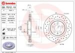 BREMBO féktárcsa perforált/belső hűtéses Ø280mm 09.7012. 1X