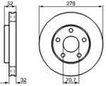 Bosch szellőző féktárcsa Ø277, 9mm 0 986 478 486