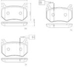 BREMBO fékbetét készlet, tárcsafék P23 184