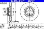 ATE Féktárcsa szellőző Ø356mm 24.0134-0107.1