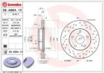 BREMBO féktárcsa perforált/belső hűtéses Ø275mm 09. A864.1X