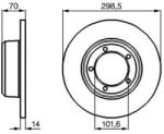 Bosch tömör féktárcsa Ø298, 5mm 0 986 478 827