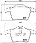 BREMBO fékbetét készlet, tárcsafék P86 019