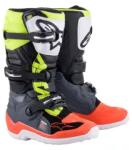 Alpinestars TECH 7 S cipő, ALPINESTARS, gyerek (szürke/piros fluo/sárga fluo, 40.5-ös méret)