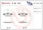 BREMBO fékbetét készlet, tárcsafék P61 112