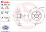 BREMBO Féktárcsa tömör Ø260mm 08. B391.27