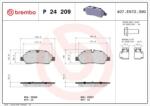 BREMBO fékbetét készlet, tárcsafék P24 209