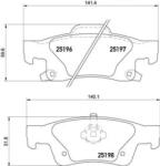 BREMBO fékbetét készlet, tárcsafék P37 016
