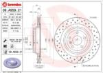 BREMBO fékkorong lyukasztás/belső hűtött Ø330mm 09. A959.21