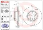 BREMBO Féktárcsa szellőző Ø330mm 09. C116.11