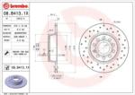 BREMBO féktárcsa perforált Ø272mm 08. B413.1X