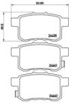 BREMBO fékbetét készlet, tárcsafék P28 072