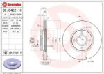 BREMBO Féktárcsa szellőző Ø278mm 09. C422.11