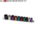Energy - Hatlapfejű rövid dugókulcs 10-19mm 3/8" 10db