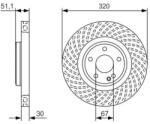Bosch szellőző féktárcsa Ø320mm 0 986 479 A59