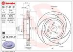 BREMBO Féktárcsa hornyolt Ø345mm 09. C181.21
