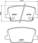 BREMBO fékbetét készlet, tárcsafék P77 003
