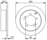 Bosch tömör féktárcsa Ø262mm 0 986 479 512