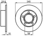 Bosch tömör féktárcsa Ø244, 7mm 0 986 478 461