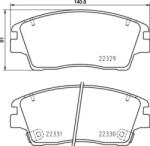 BREMBO fékbetét készlet, tárcsafék P30 096