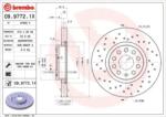 BREMBO féktárcsa perforált/belső hűtéses Ø312mm 09.9772. 1X