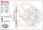 BREMBO féktárcsa perforált/belső hűtéses Ø320mm 09. B743.51