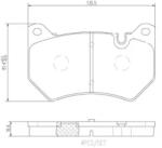 BREMBO fékbetét készlet, tárcsafék P85 177
