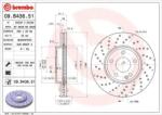 BREMBO fékkorong lyukasztás/belső hűtött Ø295mm 09. B436.51