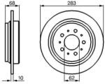 Bosch tömör féktárcsa Ø283mm 0 986 478 445