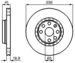 Bosch szellőző féktárcsa Ø255, 9mm 0 986 478 535