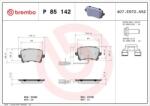 BREMBO fékbetét készlet, tárcsafék P85 142