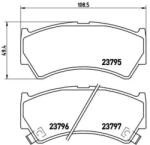BREMBO fékbetét készlet, tárcsafék P79 013