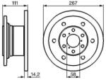 Bosch tömör féktárcsa Ø267mm 0 986 478 742