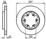 Bosch szellőző féktárcsa Ø266, 7mm 0 986 478 806