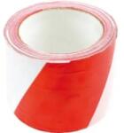 VOREL - Figyelmeztető szalag piros-fehér 75mm x 100m