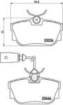 BREMBO fékbetét készlet, tárcsafék P85 046
