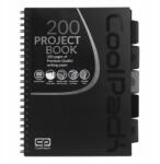 COOLPACK Spirálos Jegyzetfüzet kerek brilion A4 200st Coolpack fekete (94108CP)